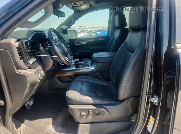 1GCUDEE81PZ262259 2023 CHEVROLET SILVERADO Black Widok wnętrza z przodu