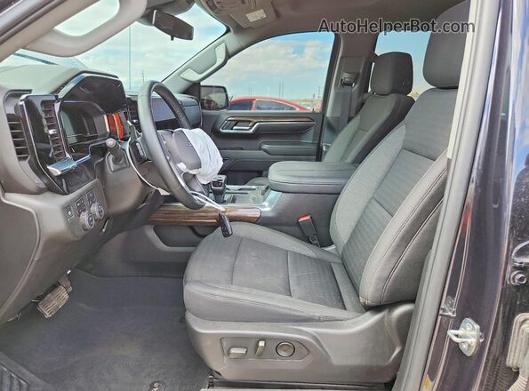 1GCUDEE84RZ320481 2024 CHEVROLET SILVERADO Black Widok wnętrza z przodu