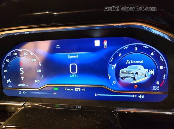 1GCUDGED0PZ228564 2023 CHEVROLET SILVERADO Синий Вид щитка приборов