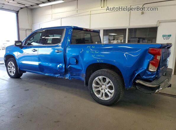 1GCUDGED4NZ544014 2022 CHEVROLET SILVERADO Blue Trasero izquierdo