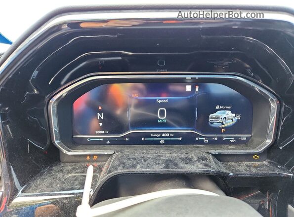1GCUDGED9PZ156344 2023 CHEVROLET SILVERADO Синий Вид щитка приборов