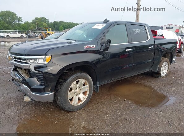 1GCUDGET9NZ553072 2022 CHEVROLET SILVERADO Black წინა მარცხენა ხედი სამი მეოთხედიდან