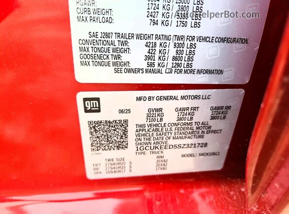 1GCUKEED5SZ321728 2025 CHEVROLET SILVERADO Maroon Widok komory silnika