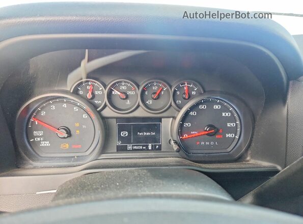 1GCUYAED1NZ214638 2022 CHEVROLET SILVERADO Белый Вид щитка приборов