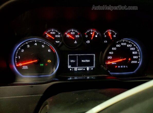 1GCUYBEF4KZ257342 2019 CHEVROLET SILVERADO Blue Instrument cluster view
