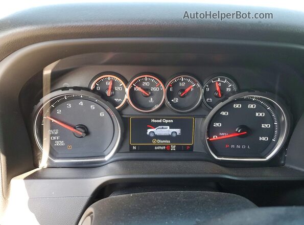 1GCUYDED3LZ333256 2020 CHEVROLET SILVERADO Серый Вид щитка приборов