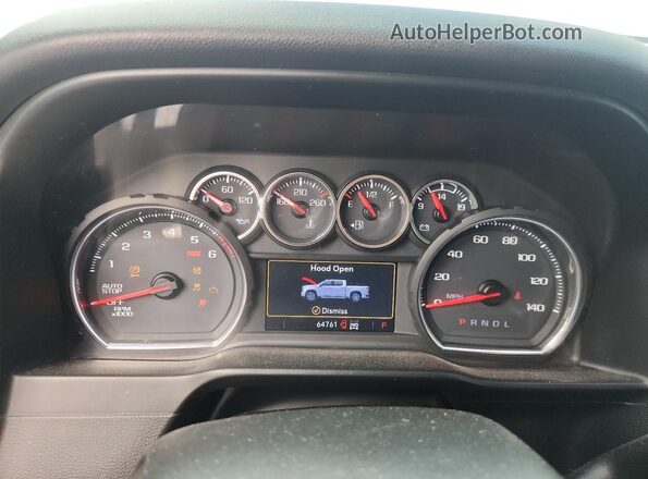1GCUYEED0LZ243357 2020 CHEVROLET SILVERADO Белый Вид щитка приборов