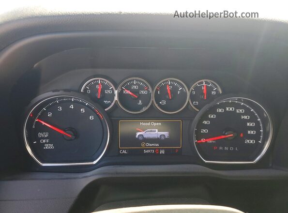 1GCUYEED8MZ396795 2021 CHEVROLET SILVERADO Blue Вид щитка приладів