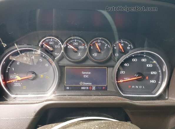 1GCUYEED9KZ407638 2019 CHEVROLET SILVERADO Черный Вид щитка приборов