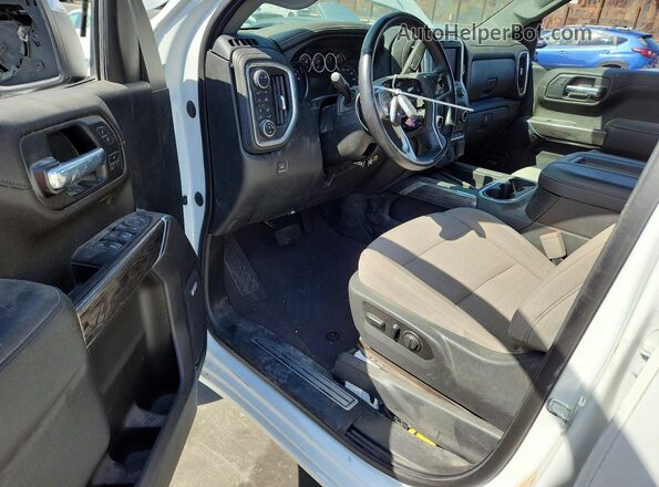 1GCUYGET1MZ288019 2021 CHEVROLET SILVERADO White Առջևի վահանակի տեսք