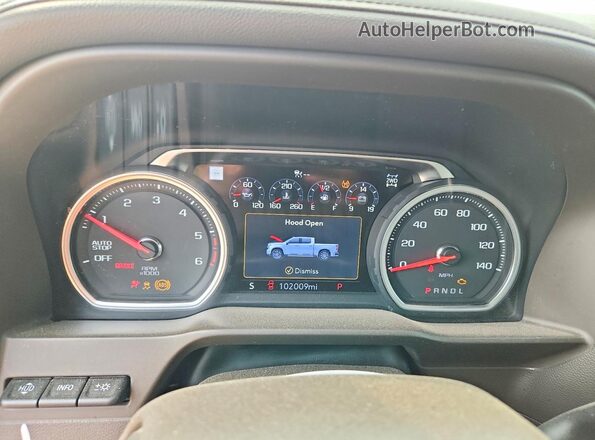 1GCUYGET2MZ109924 2021 CHEVROLET SILVERADO Угольный Вид щитка приборов