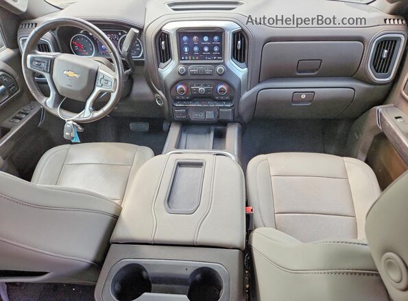 1GCUYGET2MZ109924 2021 CHEVROLET SILVERADO Угольный Вид панели приборов