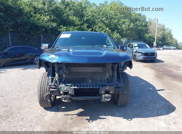 1GCUYHEL1KZ379889 2019 CHEVROLET SILVERADO Blue Вид щитка приладів