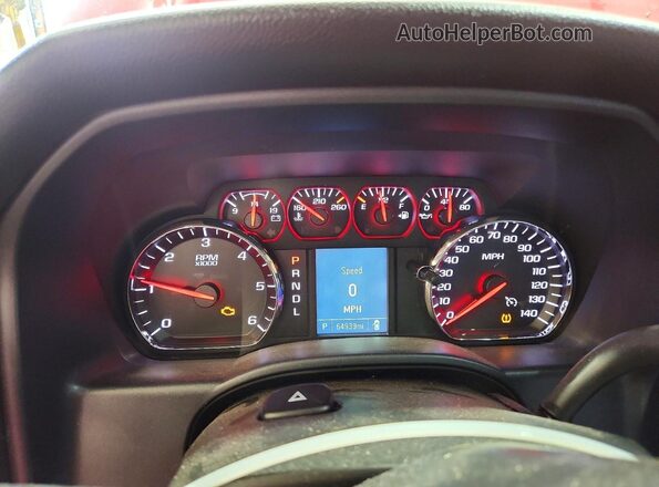 1GCVKPEC2HZ213356 2017 CHEVROLET SILVERADO Red ხელსაწყოთა პანელის ხედი