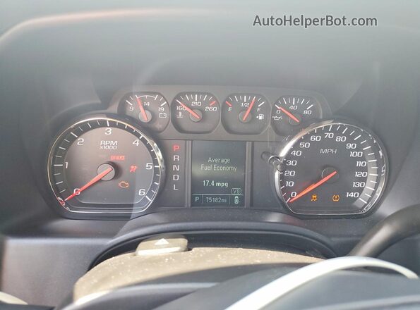1GCVKPEC7HZ221498 2017 CHEVROLET SILVERADO White Вид щитка приладів