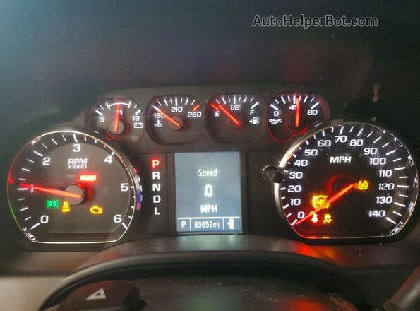 1GCVKPECXHZ135523 2017 CHEVROLET SILVERADO Red ხელსაწყოთა პანელის ხედი
