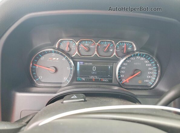 1GCVKREC1HZ330440 2017 CHEVROLET SILVERADO Black Вид щитка приладів