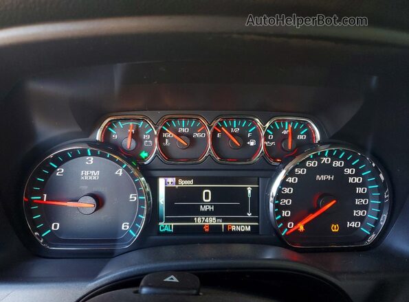 1GCVKREC3GZ350252 2016 CHEVROLET SILVERADO Charcoal Vista del cuadro de instrumentos