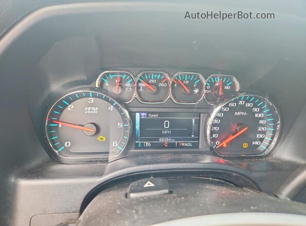 1GCVKREC3JZ322510 2018 CHEVROLET SILVERADO Silver Вид щитка приладів