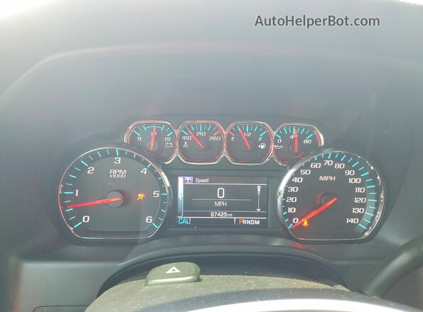 1GCVKREC5GZ225639 2016 CHEVROLET SILVERADO Gray Սարքավորումների վահանակի տեսք