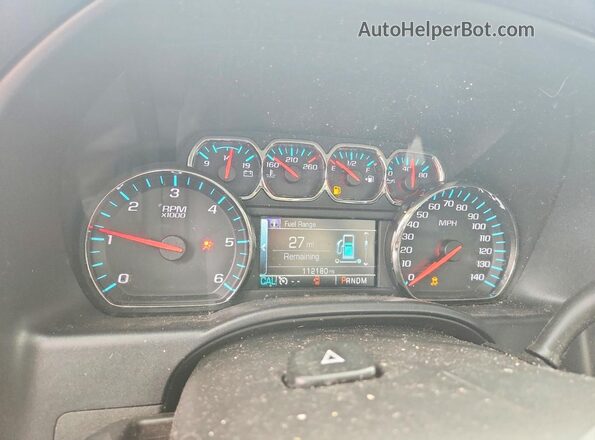 1GCVKREC6GZ352142 2016 CHEVROLET SILVERADO Серебряный Вид щитка приборов