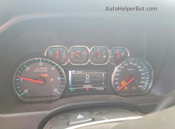 1GCVKRECXGZ107313 2016 CHEVROLET SILVERADO Charcoal ხელსაწყოთა პანელის ხედი