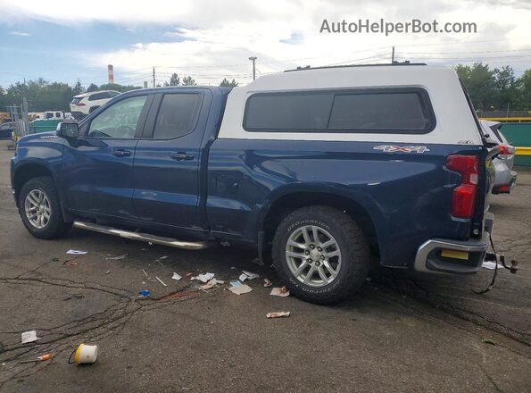 1GCVYDEDXKZ347173 2019 CHEVROLET SILVERADO Blue Trasero izquierdo