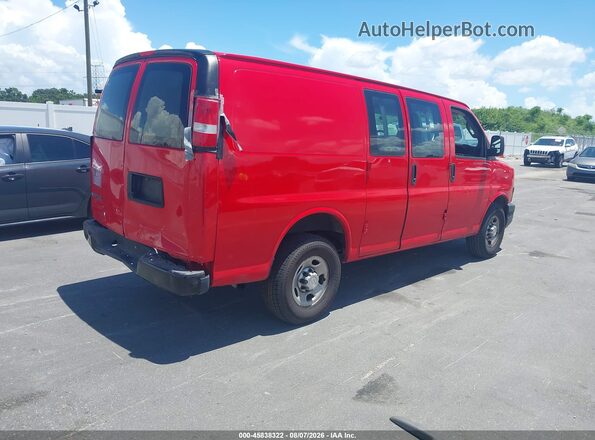 1GCWGAFP9J1246007 2018 CHEVROLET EXPRESS Red Trasero derecho