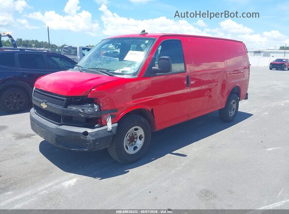 1GCWGAFP9J1246007 2018 CHEVROLET EXPRESS Red Vista tres cuartos delantera izquierda