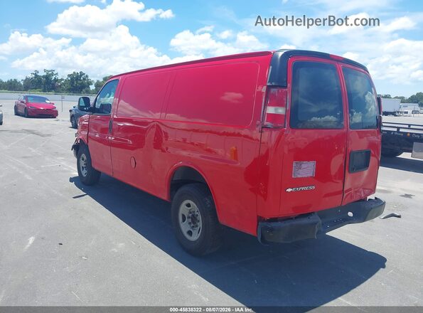1GCWGAFP9J1246007 2018 CHEVROLET EXPRESS Red Trasero izquierdo