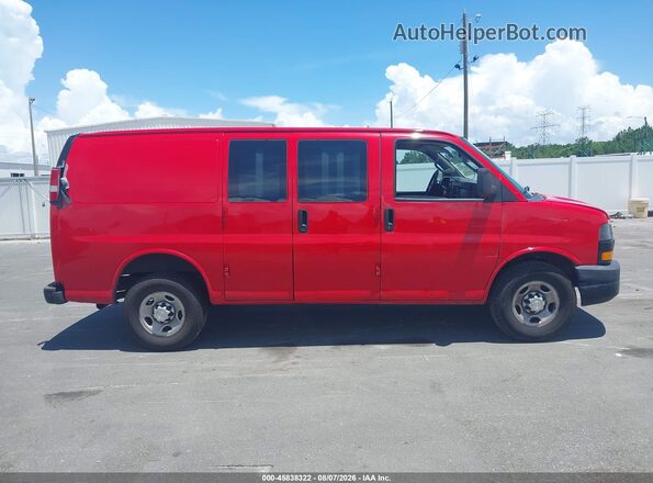 1GCWGAFP9J1246007 2018 CHEVROLET EXPRESS Red Vista interior trasera