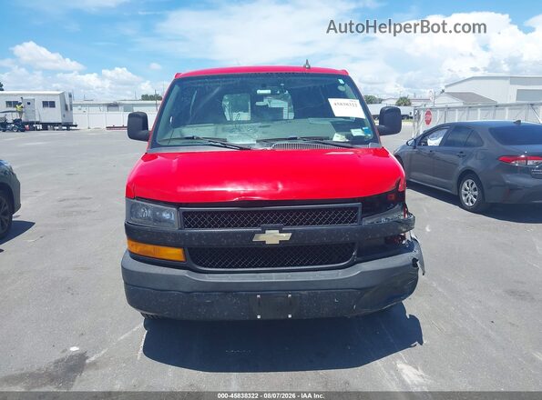 1GCWGAFP9J1246007 2018 CHEVROLET EXPRESS Red Vista del cuadro de instrumentos