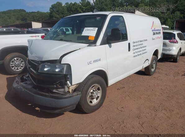 1GCZGGFG1K1219448 2019 CHEVROLET EXPRESS White Vista tres cuartos delantera izquierda
