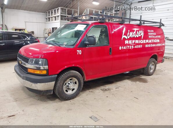 1GCZGHFG2K1203197 2019 CHEVROLET EXPRESS Red Vista tres cuartos delantera izquierda
