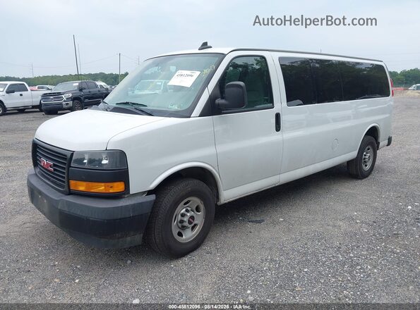 1GJZ7NFG5J1340155 2018 GMC SAVANA White წინა მარცხენა ხედი სამი მეოთხედიდან