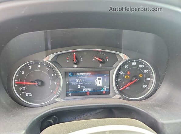 1GKKNKLSXLZ109203 2020 GMC ACADIA White ხელსაწყოთა პანელის ხედი