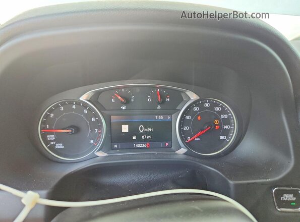 1GKKNKLSXMZ206676 2021 GMC ACADIA Белый Вид щитка приборов