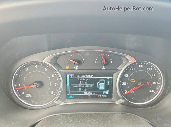 1GKKNLLS1HZ156231 2017 GMC ACADIA Silver Instrument cluster view