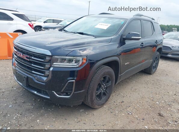 1GKKNLLS2MZ130991 2021 GMC ACADIA Dark Blue Передняя левая четверть