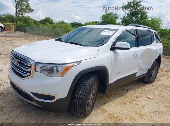 1GKKNMLS5KZ180156 2019 GMC ACADIA White Առջևի ձախ երեք քառորդ տեսարան