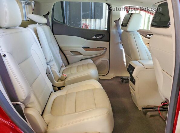 1GKKNPLS0KZ297855 2019 GMC ACADIA Red Widok wnętrza z tyłu