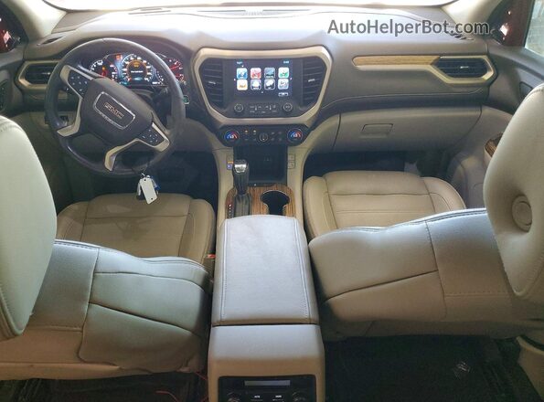 1GKKNPLS0KZ297855 2019 GMC ACADIA Red Widok deski rozdzielczej