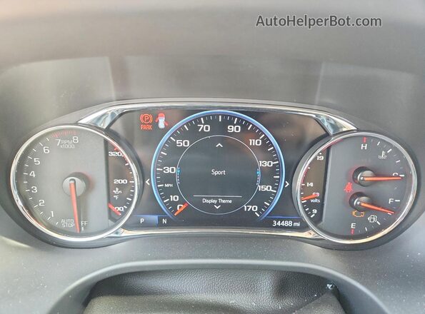 1GKKNPLS0PZ125834 2023 GMC ACADIA Red Vista del cuadro de instrumentos
