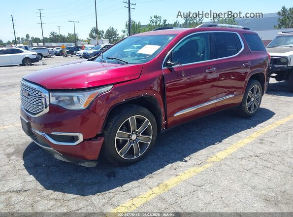 1GKKNPLS2JZ218877 2018 GMC ACADIA Maroon Front left