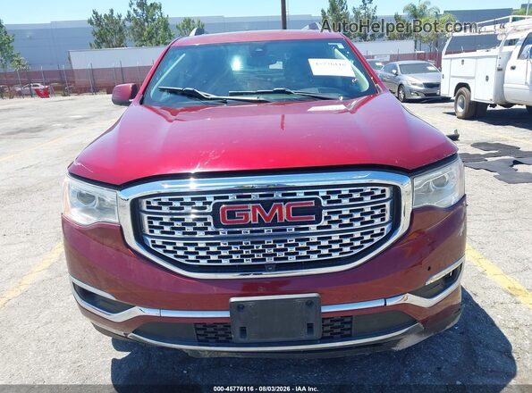 1GKKNPLS2JZ218877 2018 GMC ACADIA Maroon Rear interior view