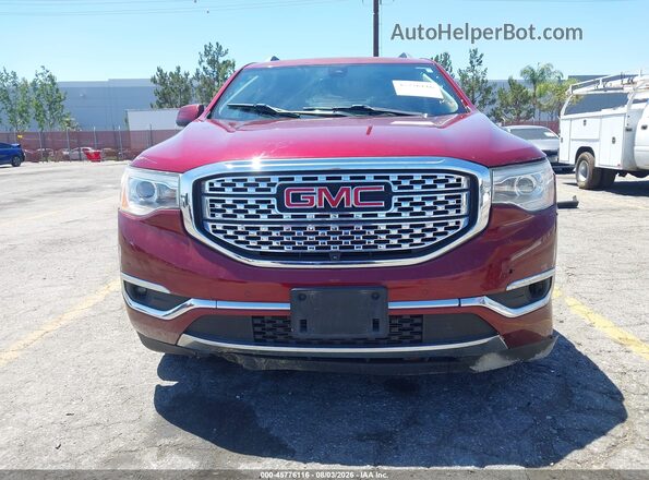 1GKKNPLS2JZ218877 2018 GMC ACADIA Maroon Front view