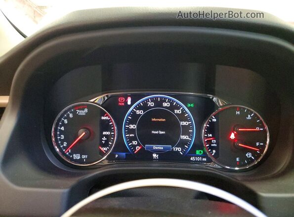 1GKKNPLS9MZ171237 2021 GMC ACADIA White Instrument cluster view
