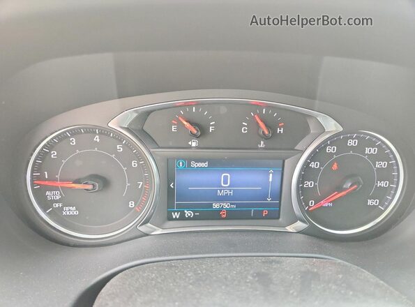 1GKKNRLS5LZ211548 2020 GMC ACADIA Red Widok zestawu wskaźników