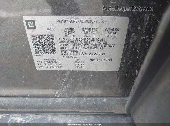 1GKKNRLS7LZ123701 2020 GMC ACADIA  Вид подкапотного пространства