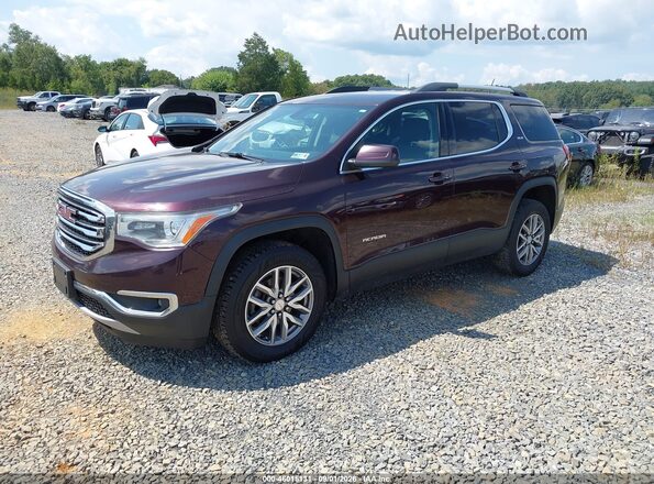 1GKKNSLS7HZ306711 2017 GMC ACADIA Burgundy წინა მარცხენა ხედი სამი მეოთხედიდან